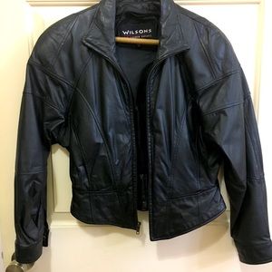 Women’s Wilson black leather shorty jacket